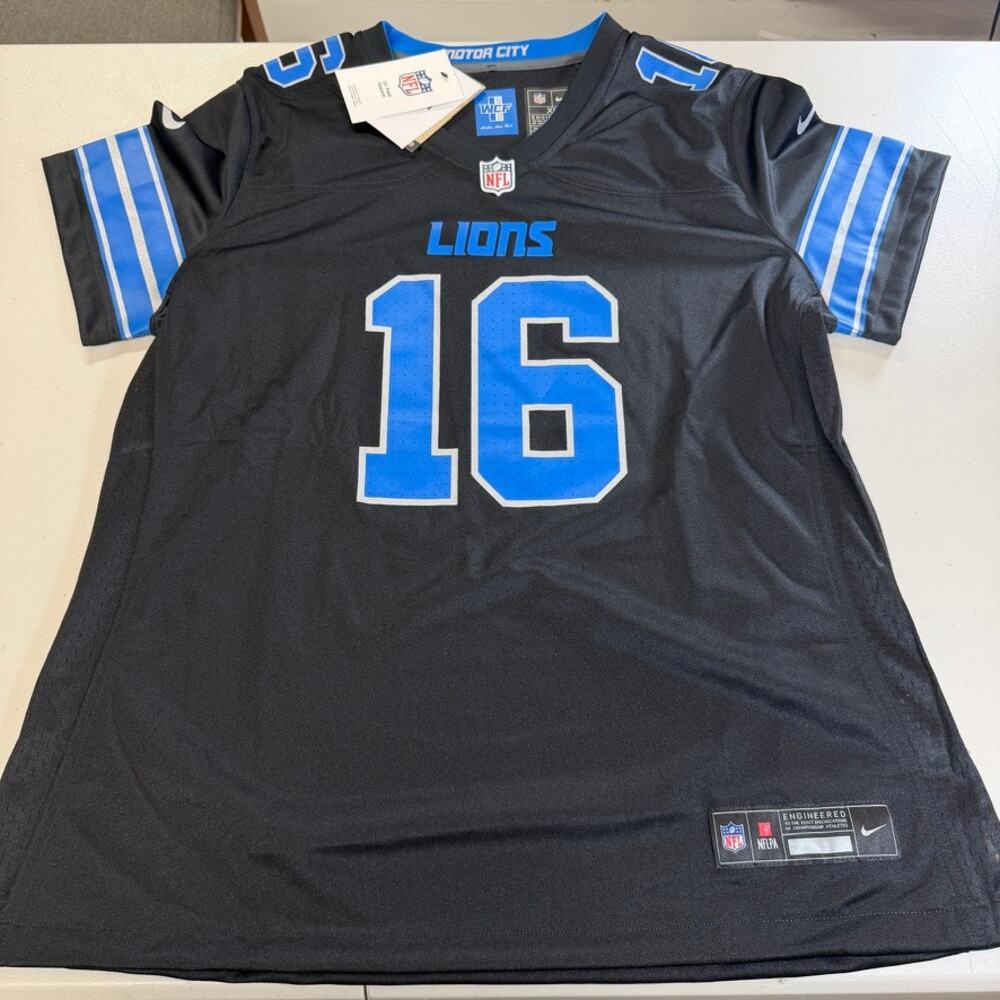 Jared Goff Detroit Lions Nike Women's Jersey Black XL NWT